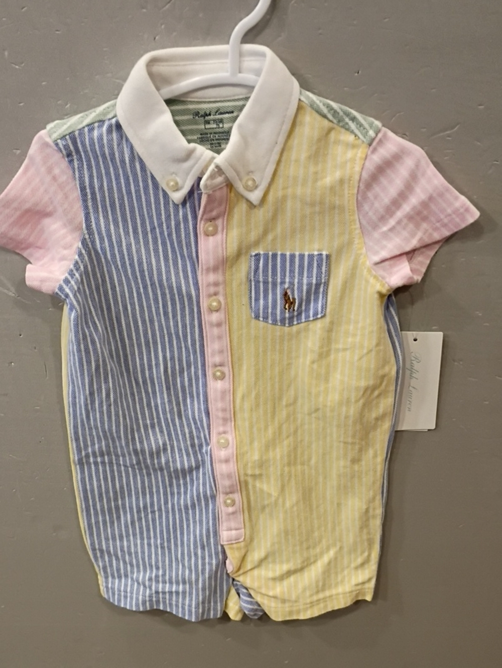 Polo by Ralph Lauren Pastel Multicolor Striped Button-Down Toddler Shirt